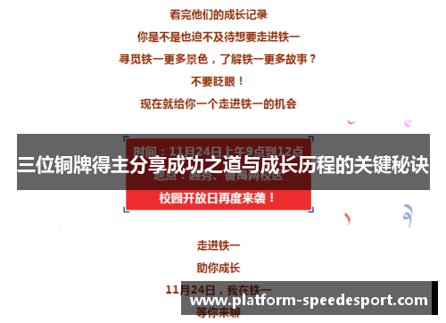三位铜牌得主分享成功之道与成长历程的关键秘诀